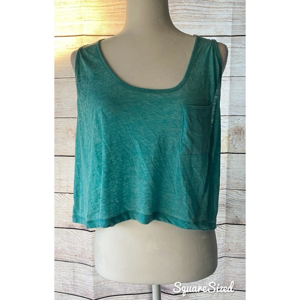 Plus size XXL crop top sleeveless tank top in teal Mossimo women’s